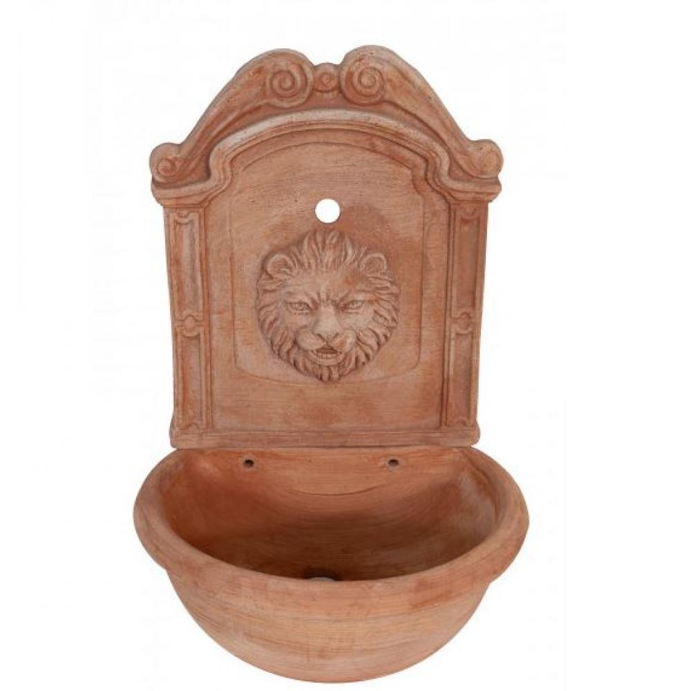 cotto keramia terrakotta fali kerti kut falikut agyag tegla kertepites csap fagyallo toszkana toscan handmade kezzel keszult kezmuves oroszlan fejes.jpg